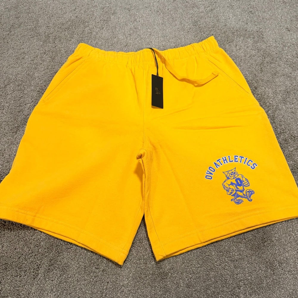 OVO October's Very Own Athletics‎ Sweatshorts Yellow Mens Large M-0321-KB-1207